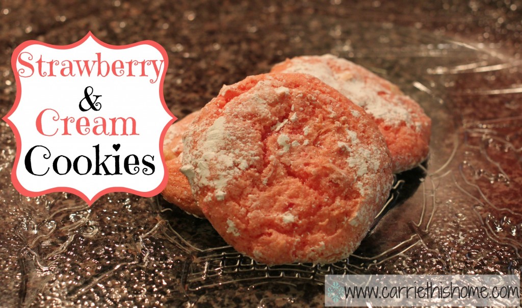 strawberry and cream cookies