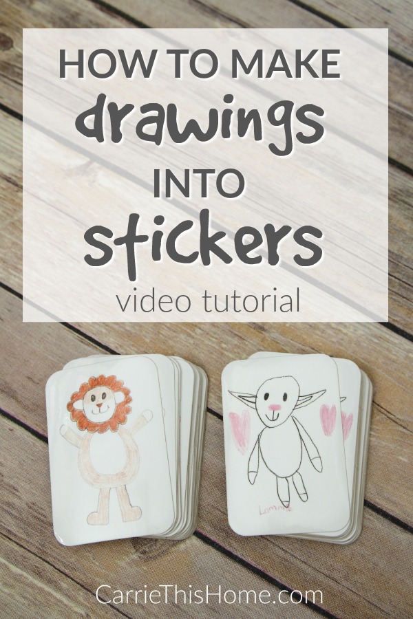 How To Make Drawings Into Stickers (easy video tutorial)