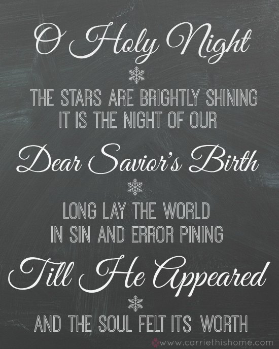 O Holy Night Printable