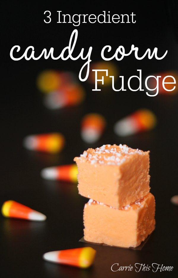 3 Ingredient Candy Corn Fudge from Carrie This Home  | Halloween Favorites at www.andersonandgrant.com
